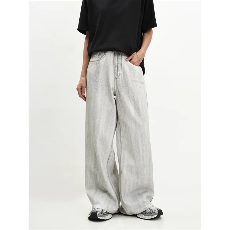 

Джинсы унисекс винтажные из денима, прямые, свободного кроя, большие размеры (300 пу), осенняя мода, для пар