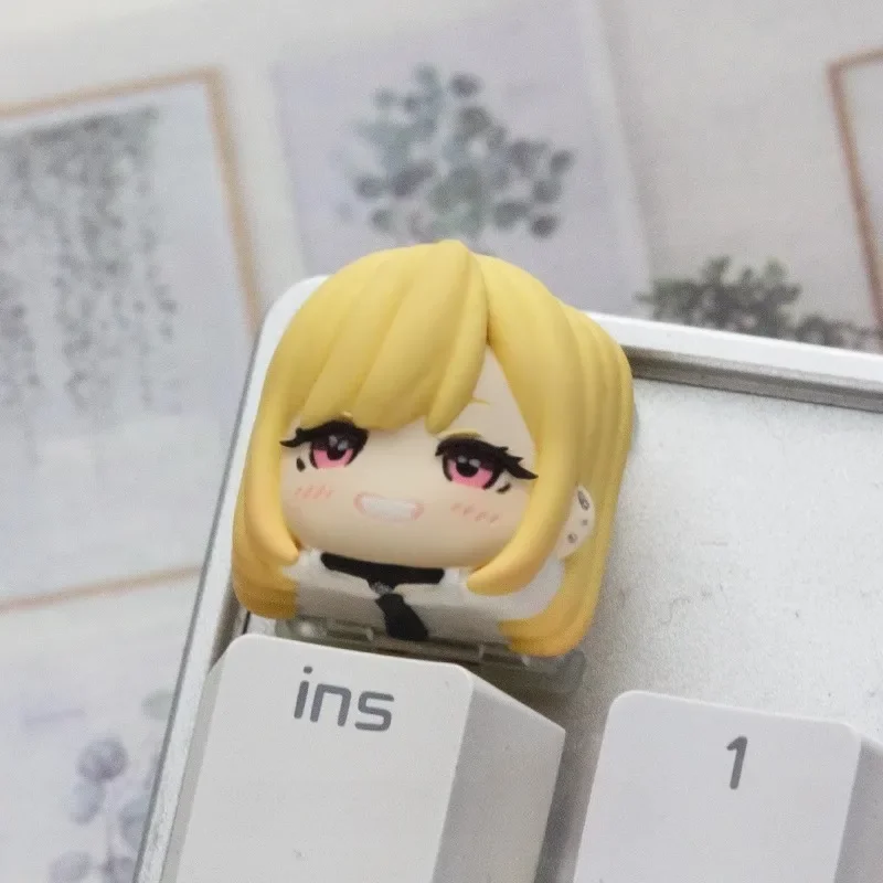 My Dress-Up Darling Artisan Keycap Kitagawa Marin Cute Resin Keyboard Cap Custom 1U Anime Key Cap for Mechanical Keyboard Gift