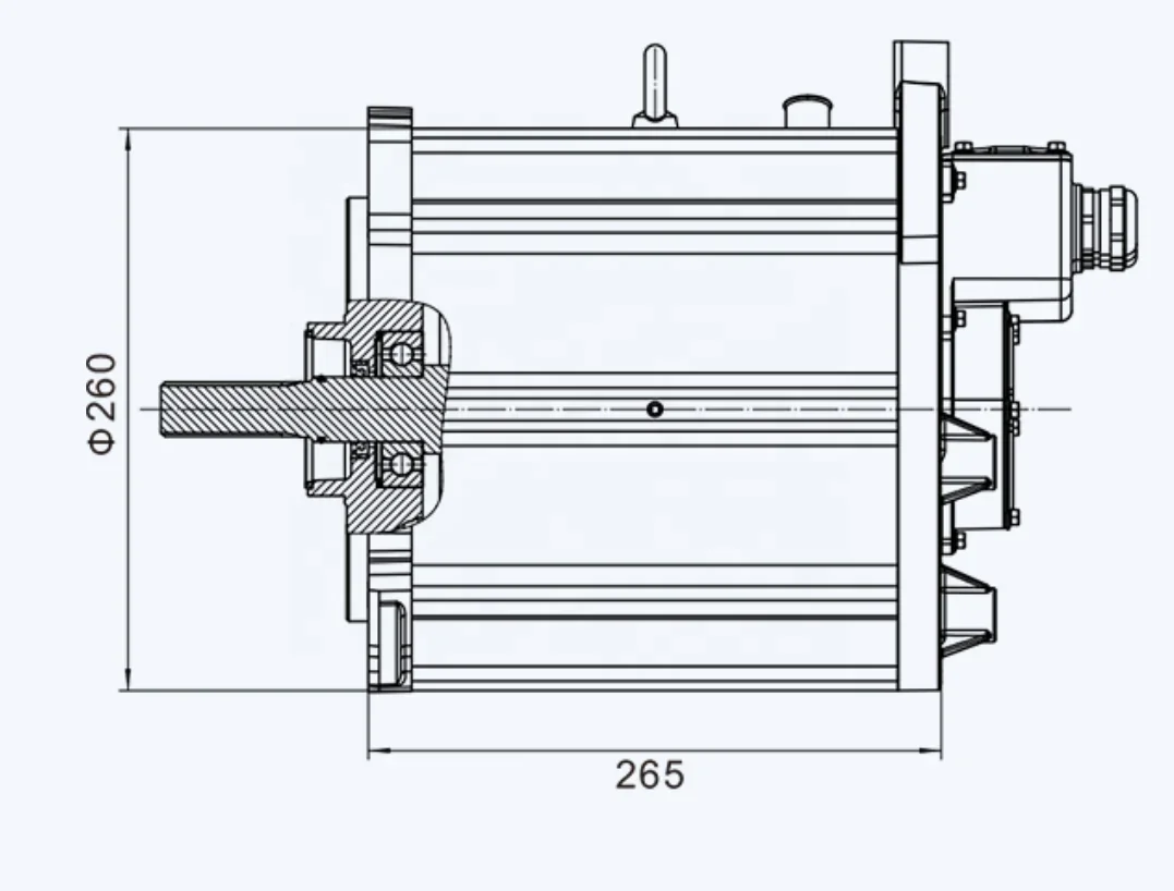 Sistema de conducción de alta eficiencia para coche eléctrico, motor líquido frío, 45kW