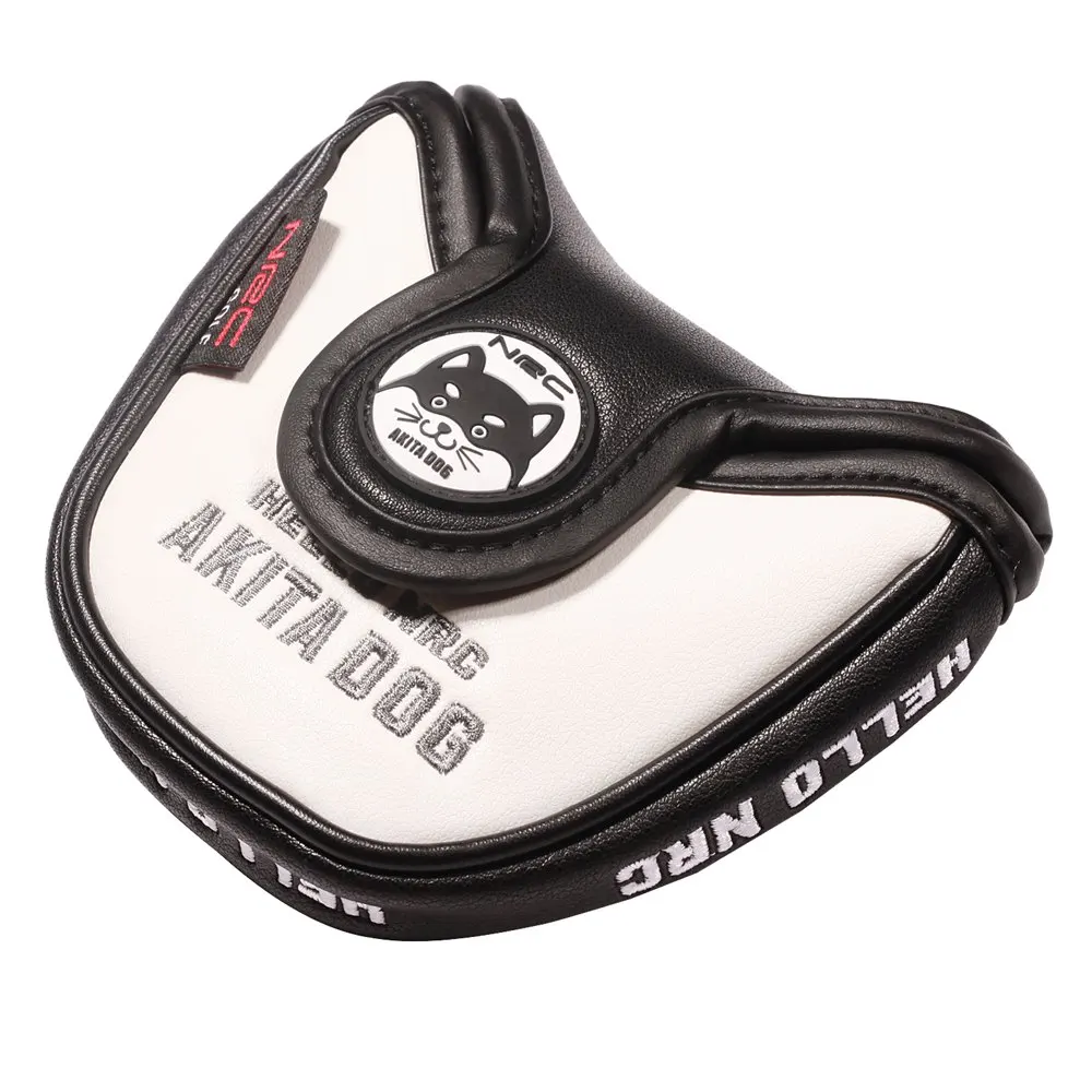 Da PU Golf Vồ Putter Headcover Husky Đáng Yêu Động Vật Đầu Dành Cho Putter