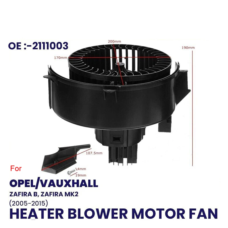 HEATER BLOWER MOTOR FAN FOR OPEL VAUXHALL ZAFIRA B MK2 2005-15 INSIGNIA 13333050