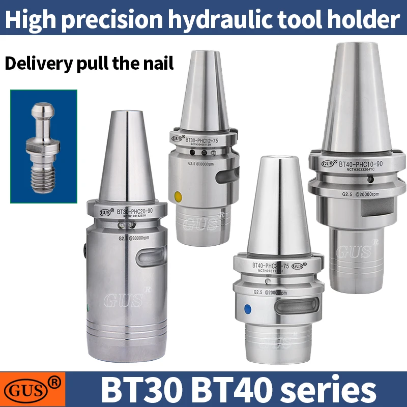 HSK63A HSK50E/40E BT30 BT40 Hydraulic Tool Holder HPC06 HPC08 HPC10 HPC12 HPC16 HPC20 High Precision Hydraulic Collet Toolholder