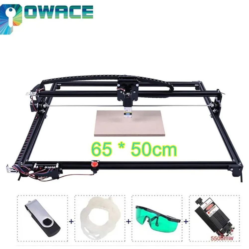 

Large Area 65*50cm 2 Axis DIY CNC Laser Cutter Engraving Machine With Off-line Controller 5.5W 10W 15W 20W 6550