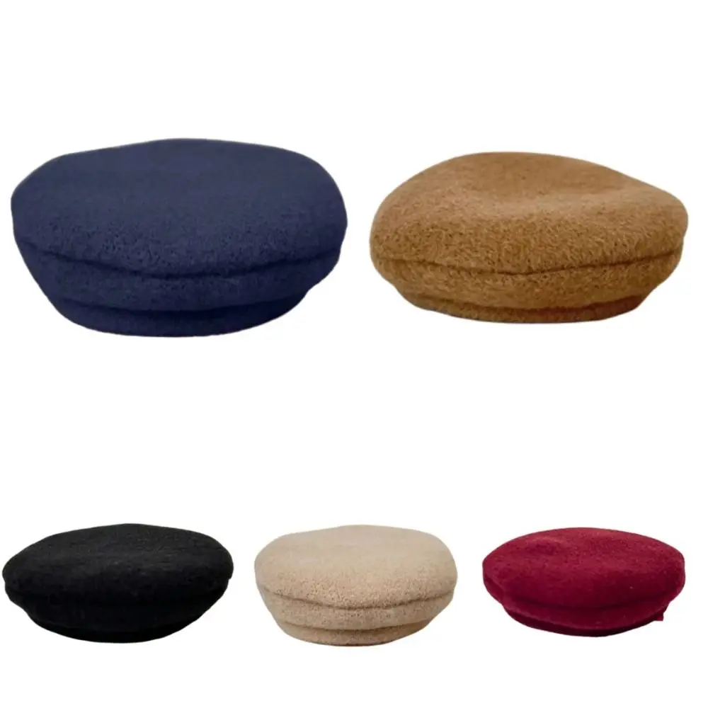 

Changing Clothes 1/12 BJD Doll Beret Hat Handmade Miniature BJD Dolls Woolen Hat Dress Up DIY Ob11 Doll Cap Children