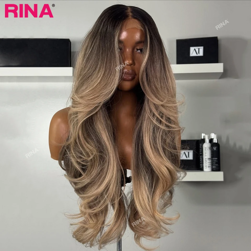 

Ombre Blonde Highlight Color 200 Плотность 13x4 13x6 Человеческие волосы Парик фронта шнурка Прозрачные кружевные бразильские волосы для женщин Объемная волна