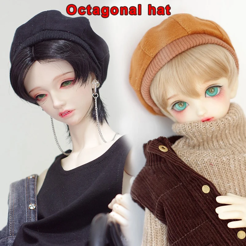 

Детская игрушка, BJD DD SD MSD 1/6 1/4 1/3, реквизит для фото куклы, аксессуары, черная оранжевая восьмиугольная шляпа, 1 шт.