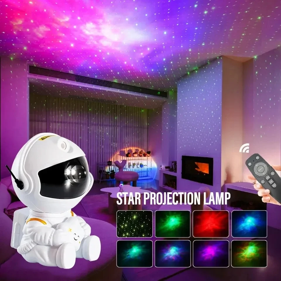 Galaxy Star Astronaut Projector LED Night Light Starry Sky Porjectors Lamp Decoration Bedroom Room Decorative For Children Gifts