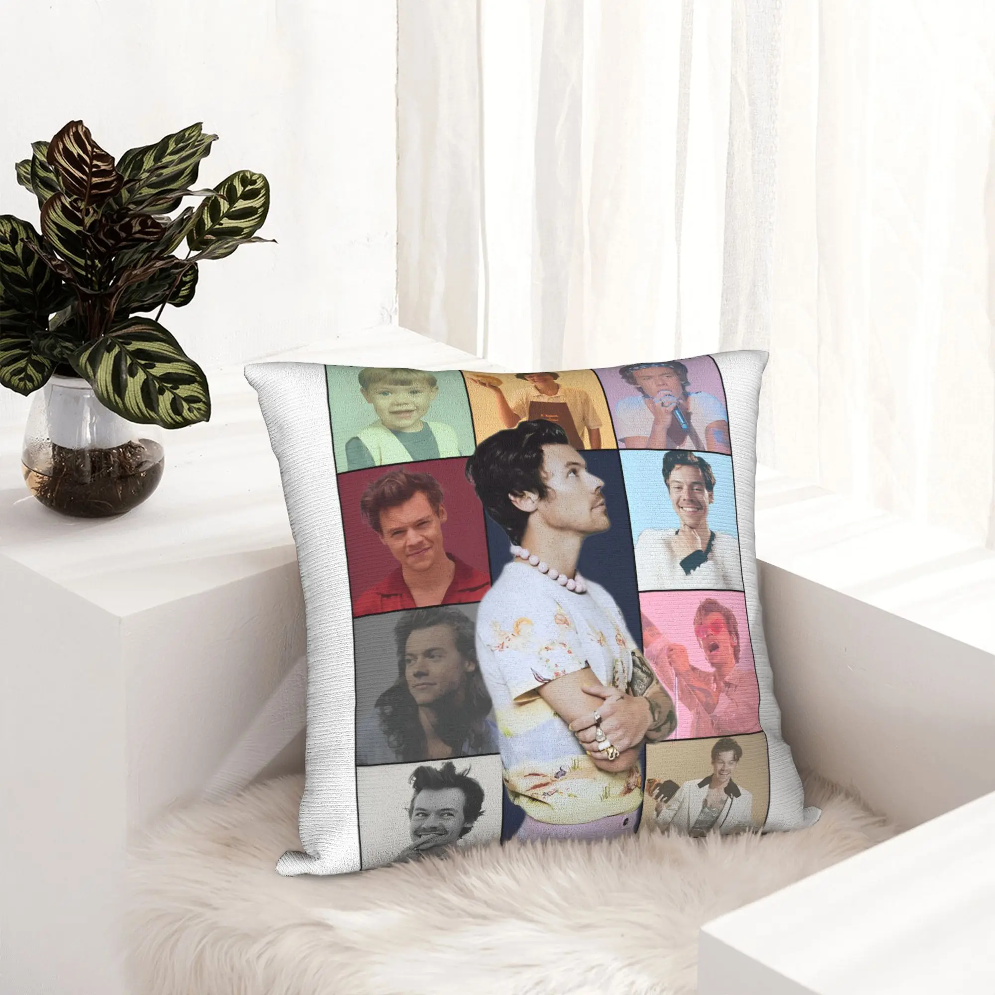 Harrys Styles Eras Tour Pillowcase Soft Polyester Cushion Cover Decorations  Pillow Case Cover Home Dropshipping 45*45cm