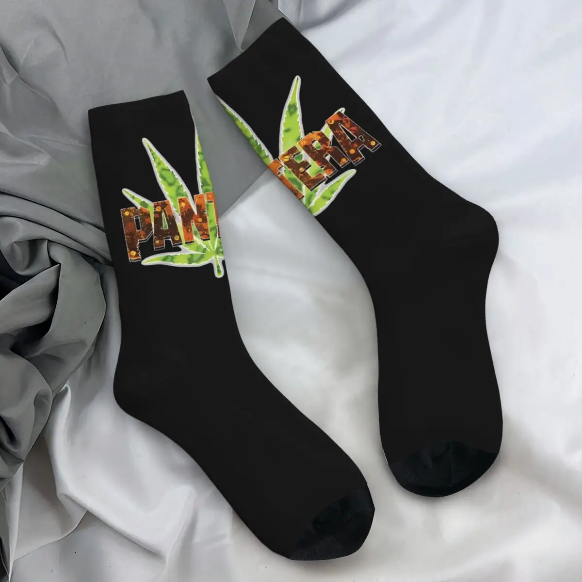 Pantera Rock Skull Socks Funny Stockings Unisex Men High Quality Skateboard Socks Winter Design Anti Slip Socks