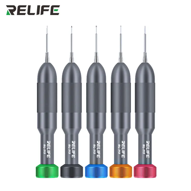 RELIFE RL-717 Rocket Head Screwdriver for Mobile Phone Repair High Precise Repair Bolt Driver Dismantling Screwdriver Set Tool