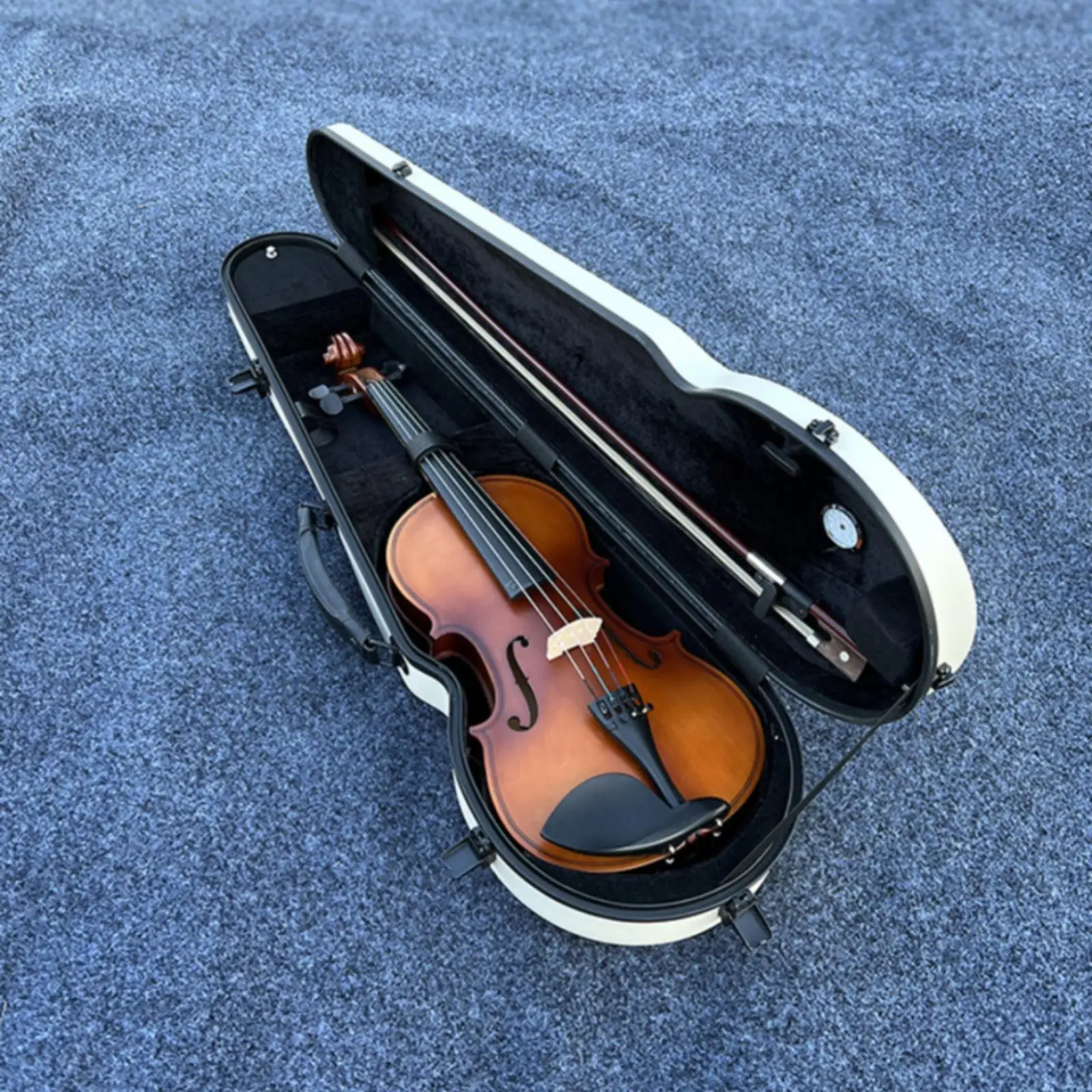Durable Violin Case Professional with Form Fitting Molded Profile and Lined Compartments for Protection