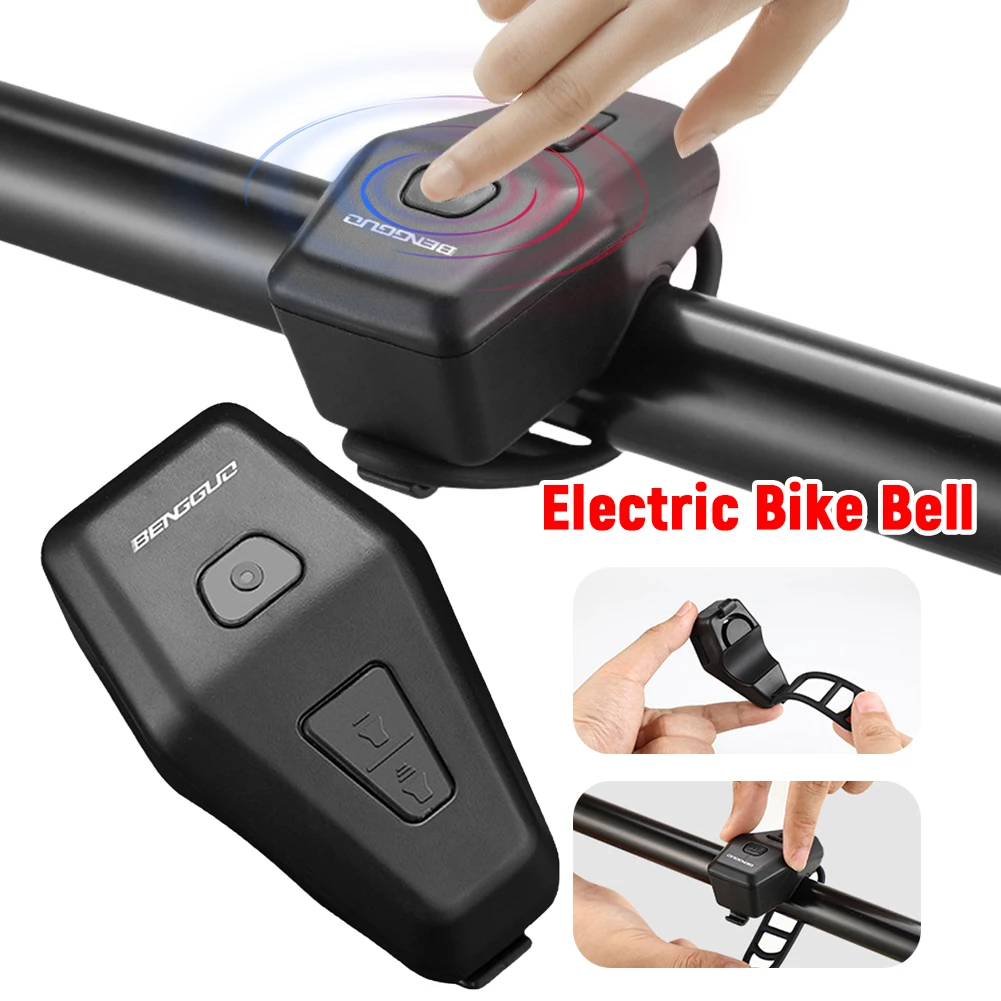 Elektrische Fahrradklingel mit Diebstahlalarm, Fahrradwarnung, Sicherheitsklingel, USB wiederaufladbar, elektronische Fahrradhupe, Fahrradzubehör