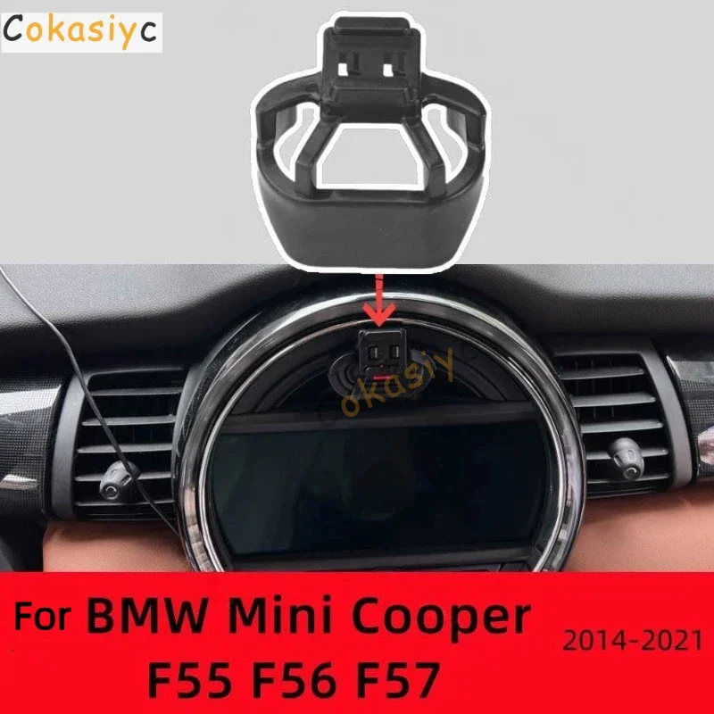 Suporte de Telefone para Carro com Base Fixa Especial para BMW Mini Cooper F55 F56 F57 2014-2021 2015, Acessórios para Carro com Carregamento Sem Fio 