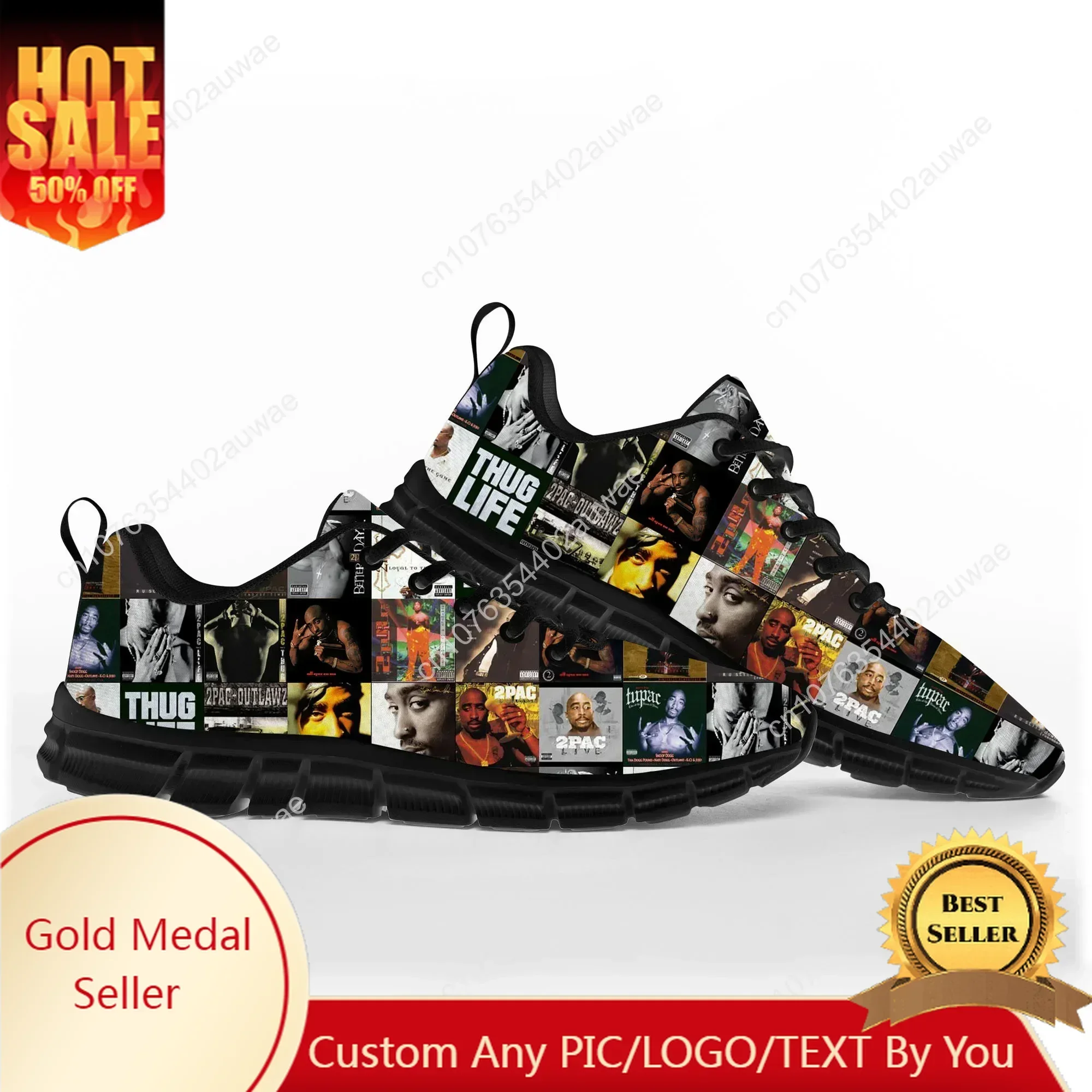 

Rap 2Pac Tupac High Top Sports Shoes Mens Womens Teenager Kids Children Sneakers Casual Custom High Quality Couple Shoes