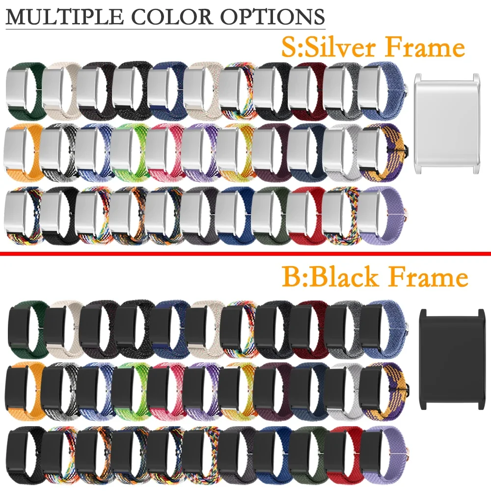 Marco protector de PC + correa de nailon para pulsera elástica ajustable Whoop 5,0/MG para marco Whoop MG/5,0/4,0 + correa de nailon, 2 uds.
