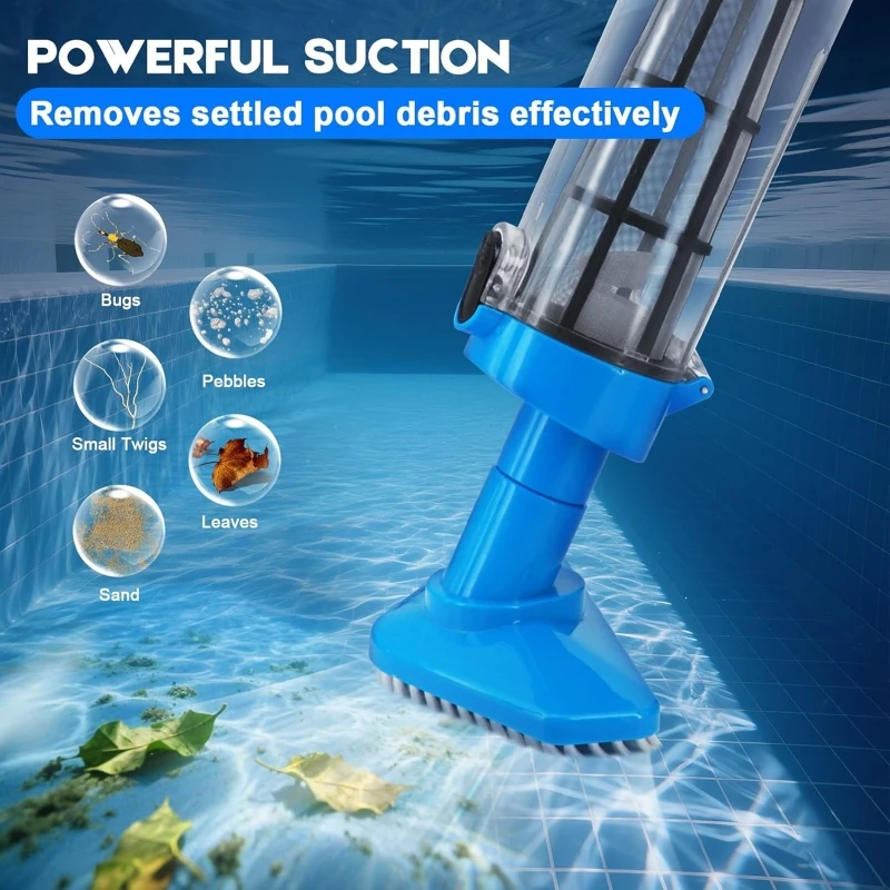 3 in 1 Cordless Rechargeable Pool Vacuum Cleaner Handheld Pool Cleaner Suitable For Spa Center Bathtub Sand Debris