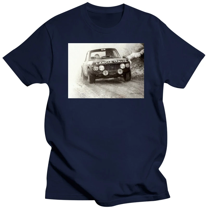 LANCIA FULVIA HF Italy Rally Montecarlo 1972Cool Graphiccustom t shirtsnew t-shirtFashion Men's T-Shirt