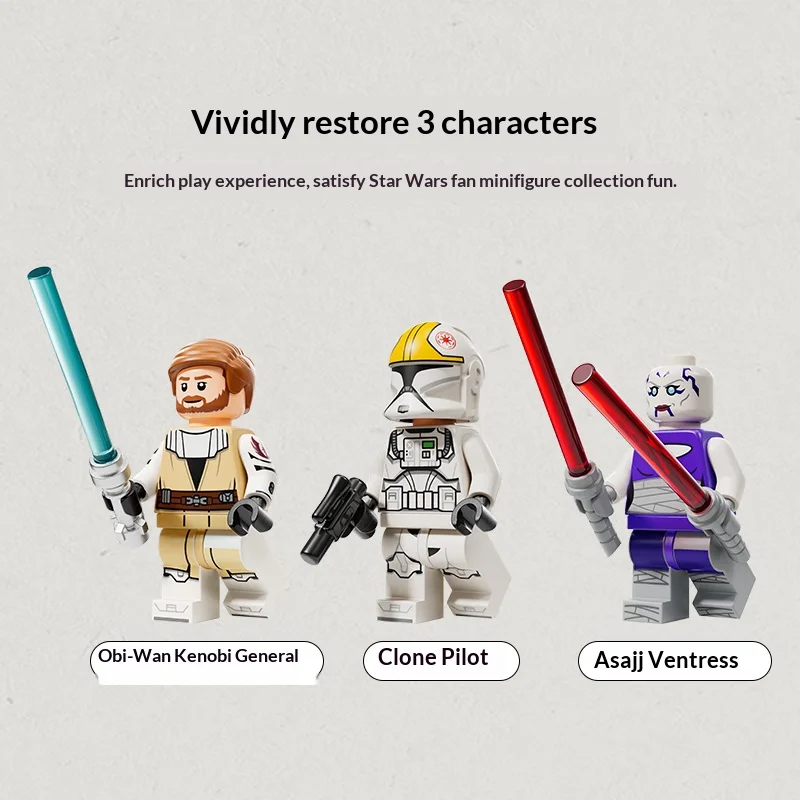 مكعبات بناء ليغو تجميع حرب النجوم 75432 Slalom Starfighter ألعاب الأولاد والأطفال هدايا عيد الميلاد والكريسماس