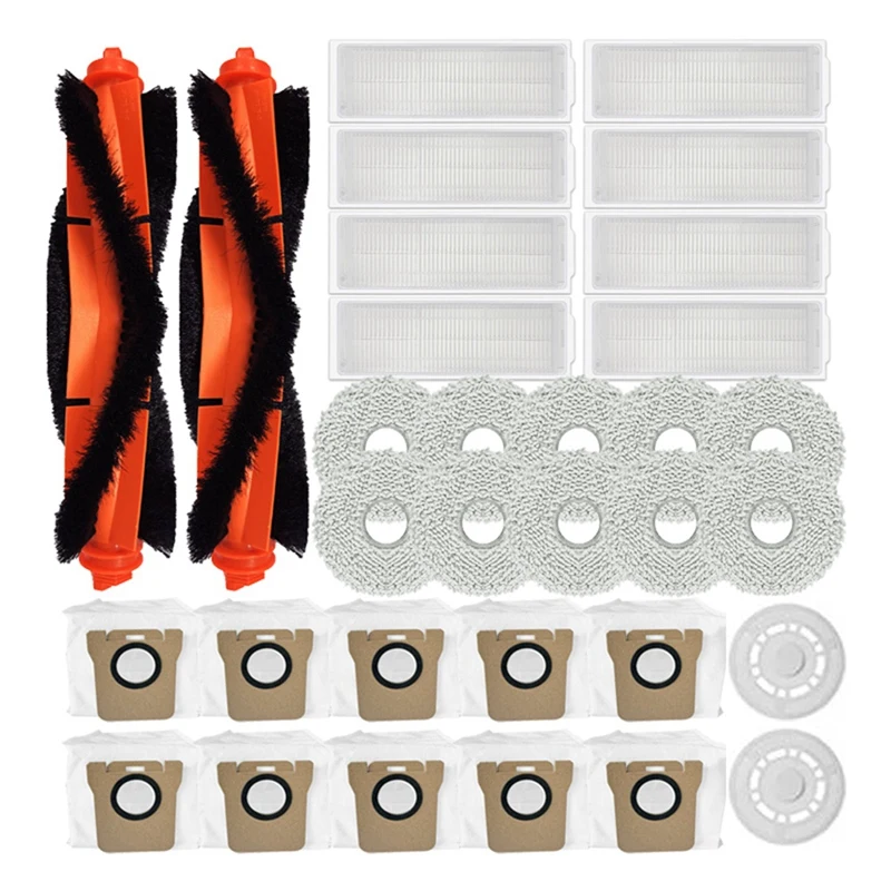 Accesorios para Xiaomi Mijia M30 Pro/C107, rodillo de repuesto, Cepillo Lateral principal, filtro Hepa, paño de mopa, piezas de bolsa de polvo A
