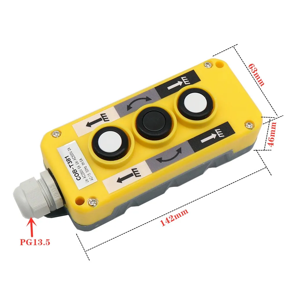 Industrial Remote control Push button switch Crane Truck Controller Switches Control Lift Electric COB-T381 COB-281 COB-481