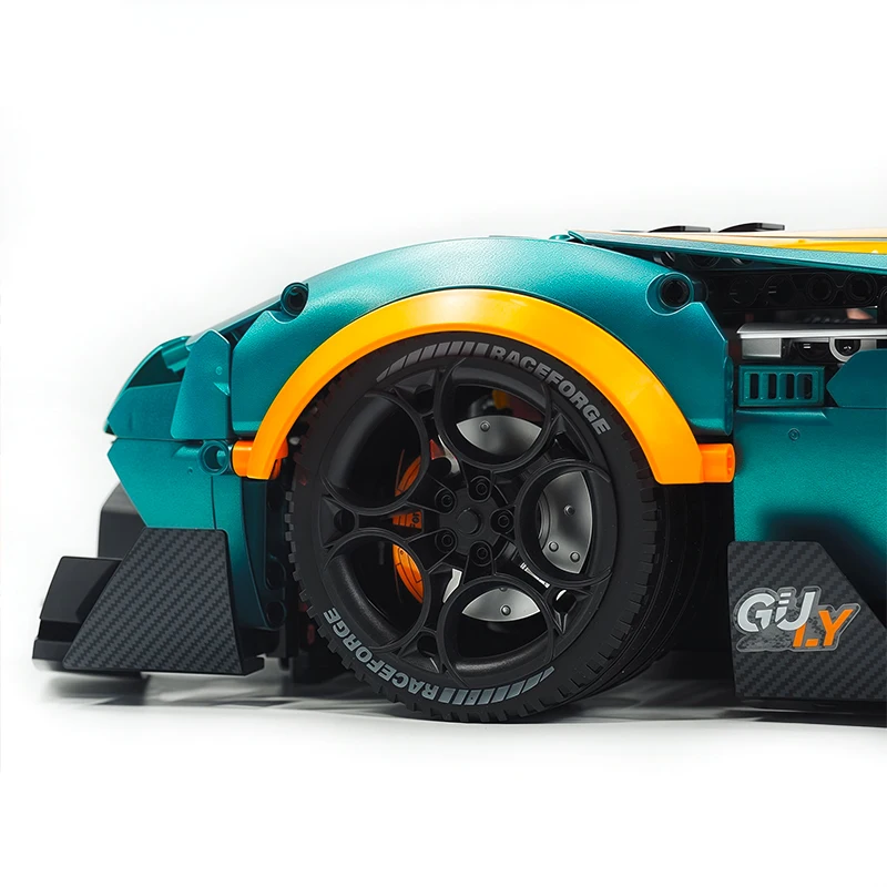 3 bis 7 Tage Lieferzeit GULY 10647 Technischer RC Vulcan Sportwagen Baustein-Set Modell DIY Spielzeug Weihnachtsgeschenke für Kinder