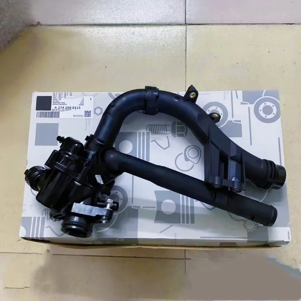 AADD-New For Benz M274 Engine Coolant Thermostat W205 C180 C200 W213 E200 E250 E300 W253 GLC250 GLC300 OE; A2742000115