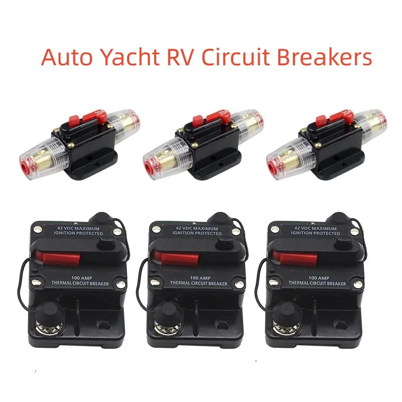 

Car Truck Recoverable Circuit Breaker 20A 30A 40A 50A 60A 80A 100A 125A 150A 200A 300A Self-recovery Audio Fuse Holder Adapter