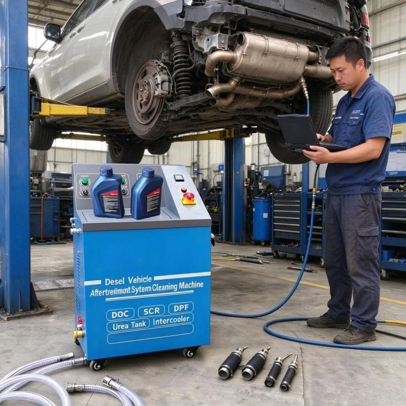 Customized DPF Diesel Particulate Filter Cleaning Machine With DOC/SCR Technology AC 220V For Cars Model