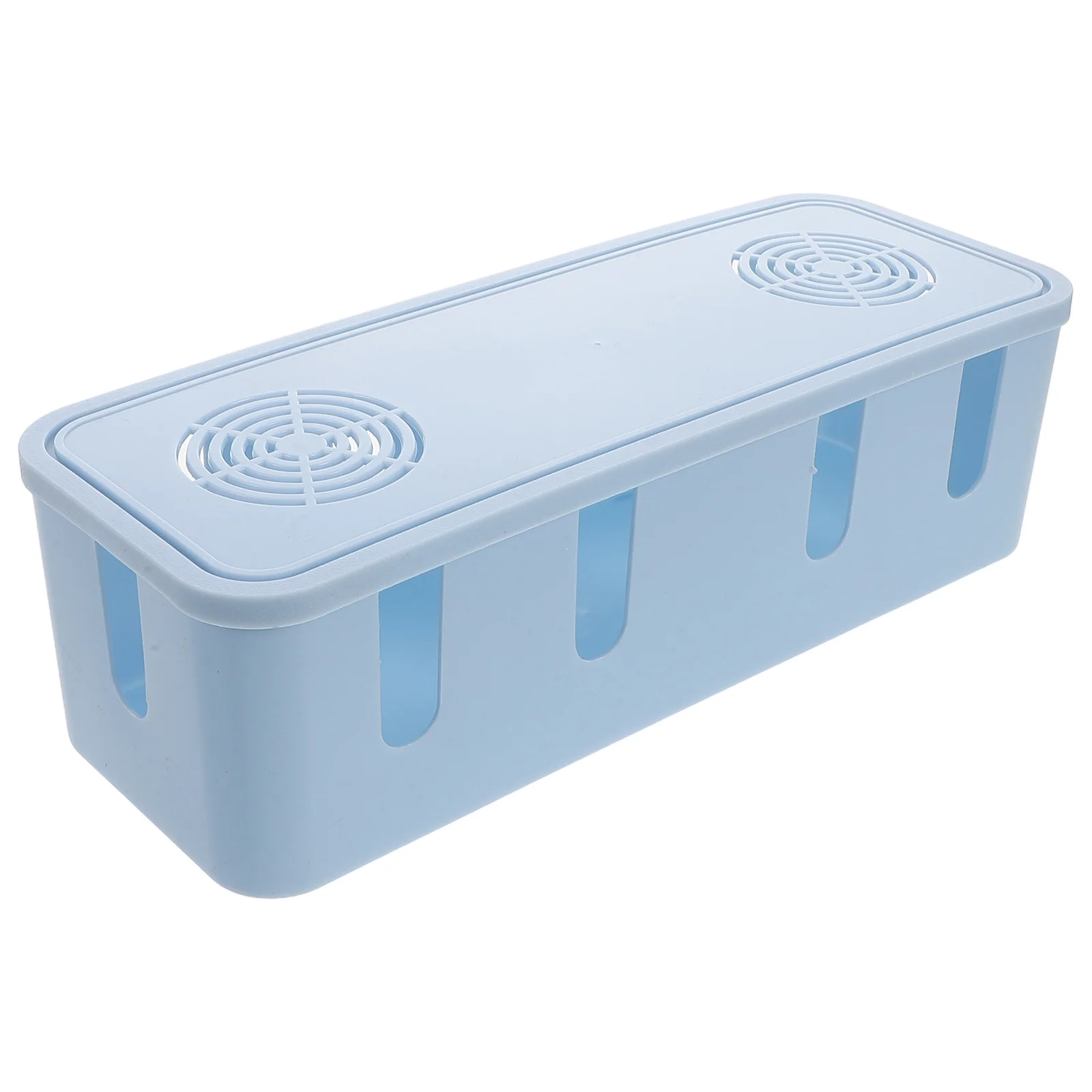 

Power Cord Organizer Box Sleek Desktop Cable Management Container for Chargers Power Strips and Electrical Wires Clutter