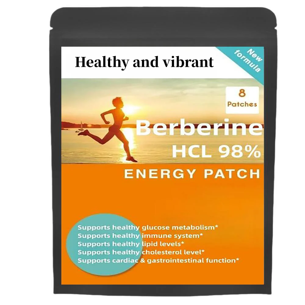 Berberine HCL 98% Energy Patches Controls Blood Sugar Pure & High Quality - 1000mg / 8 pcs - Free Shipping