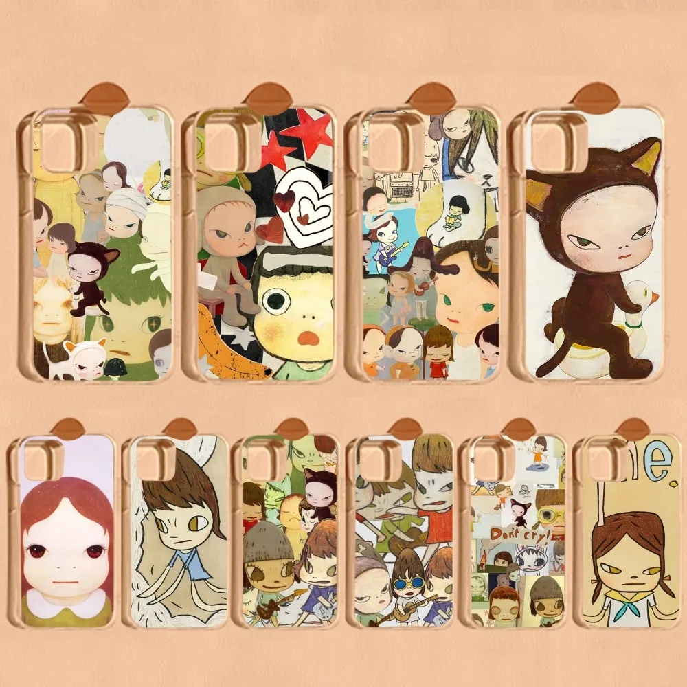 

Yoshitomo Nara artnet Art Phone Case For iPhone 14 13 12 Mini 11 Pro XS Max X XR SE 6 7 8 Plus Soft Silicone Cover