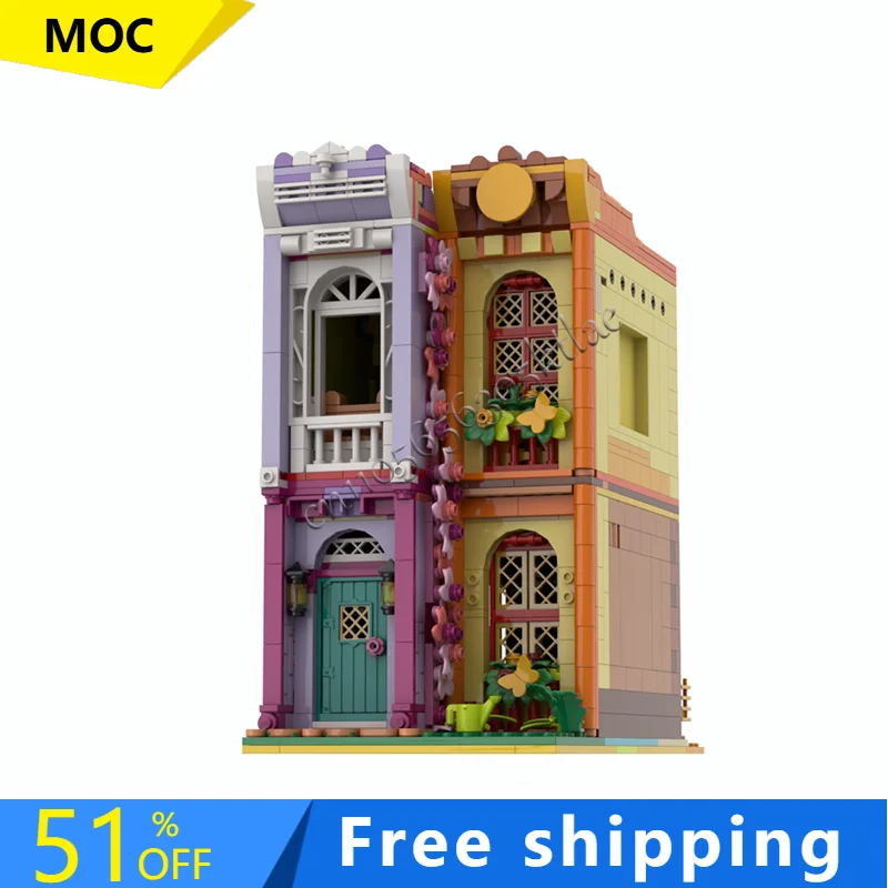

Hot 1308 PCS Madrigal Antique Shop Modular Building Blocks Retro Architecture Model Display Toy Kids Assembly Birthday Gifts