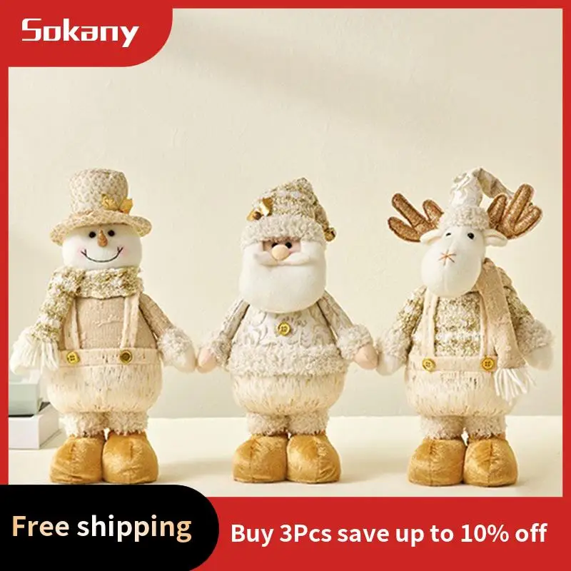 A59E-سانتا عيد الميلاد الدمى الدائمة التماثيل لعيد الميلاد نافذة الديكور عيد الميلاد سانتا الدمى تمثال تزيين في العطلة