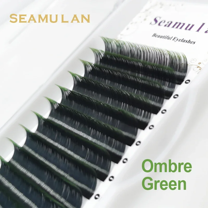 Ombre Yellow Blue Green Purple Brown Lashes Eyelash Extension Individual Eyelash Colored Lashes