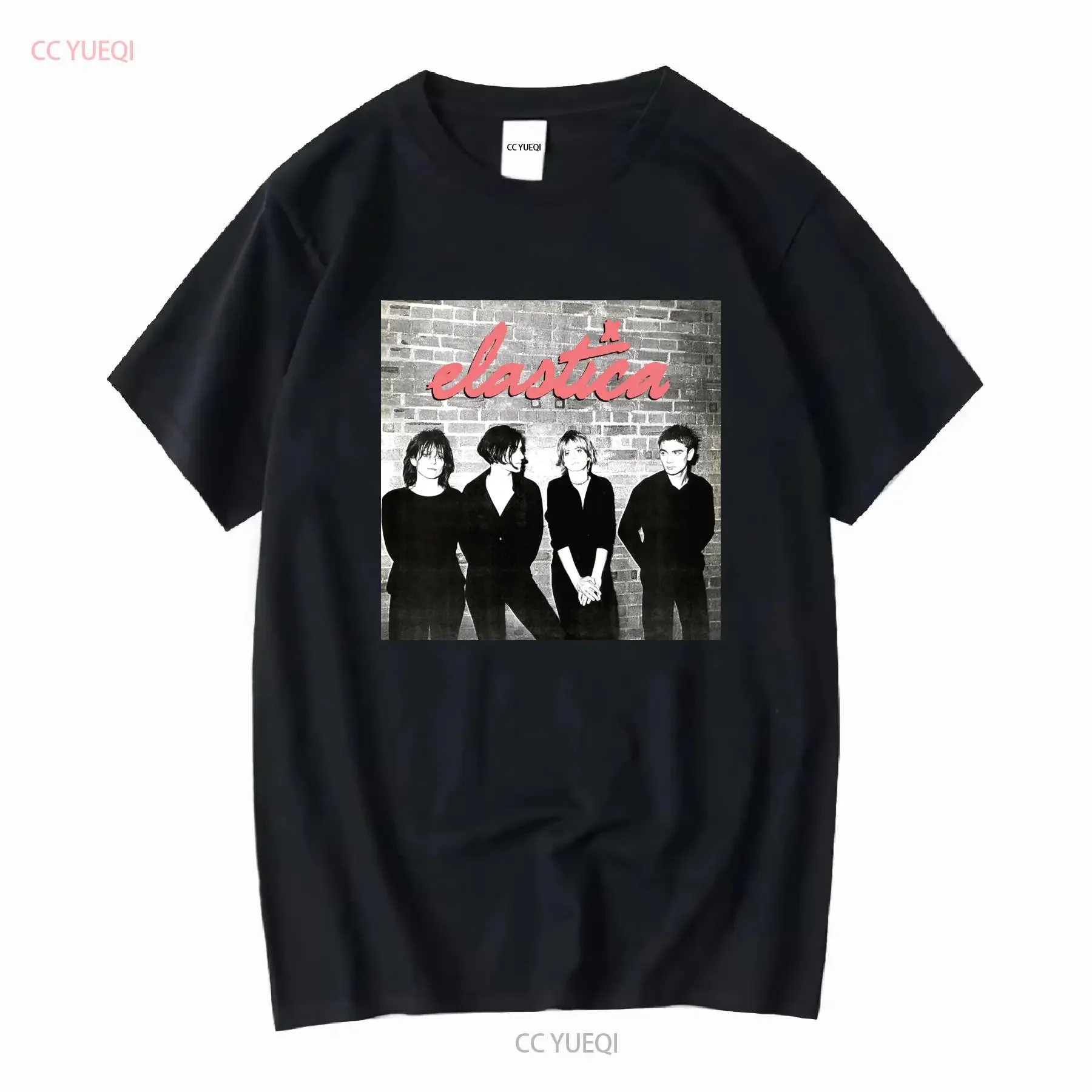 Vintage 90's Elastica English Rock Band camiseta negra grande Género Música Britpop Alternativa Indie Post Punk Tamaño L vintage