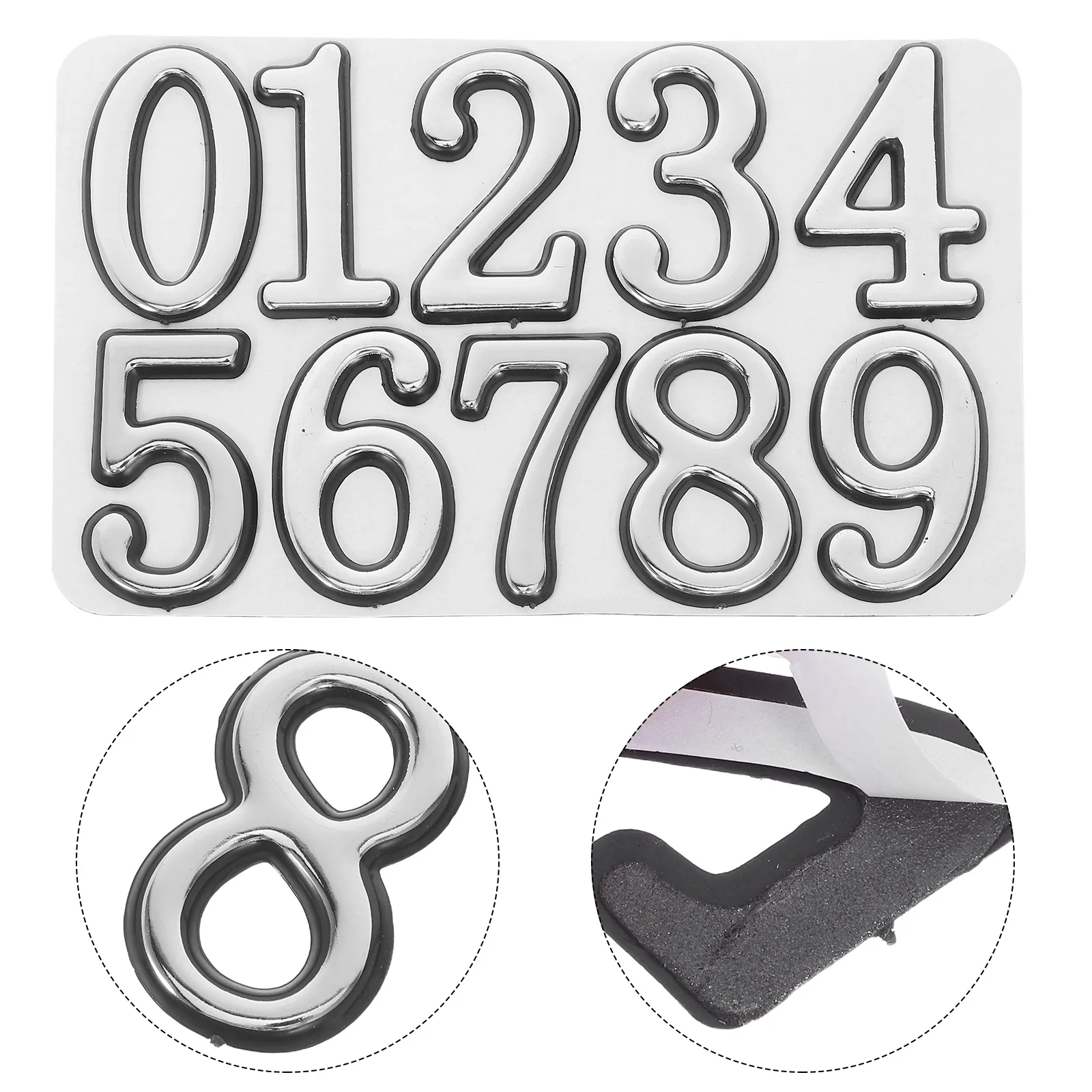 

2 Sets 3D Waterproof House Number Stickers for Mailbox Trash Can Door Outdoor Self Adhesive Address Labels Exterior Weather