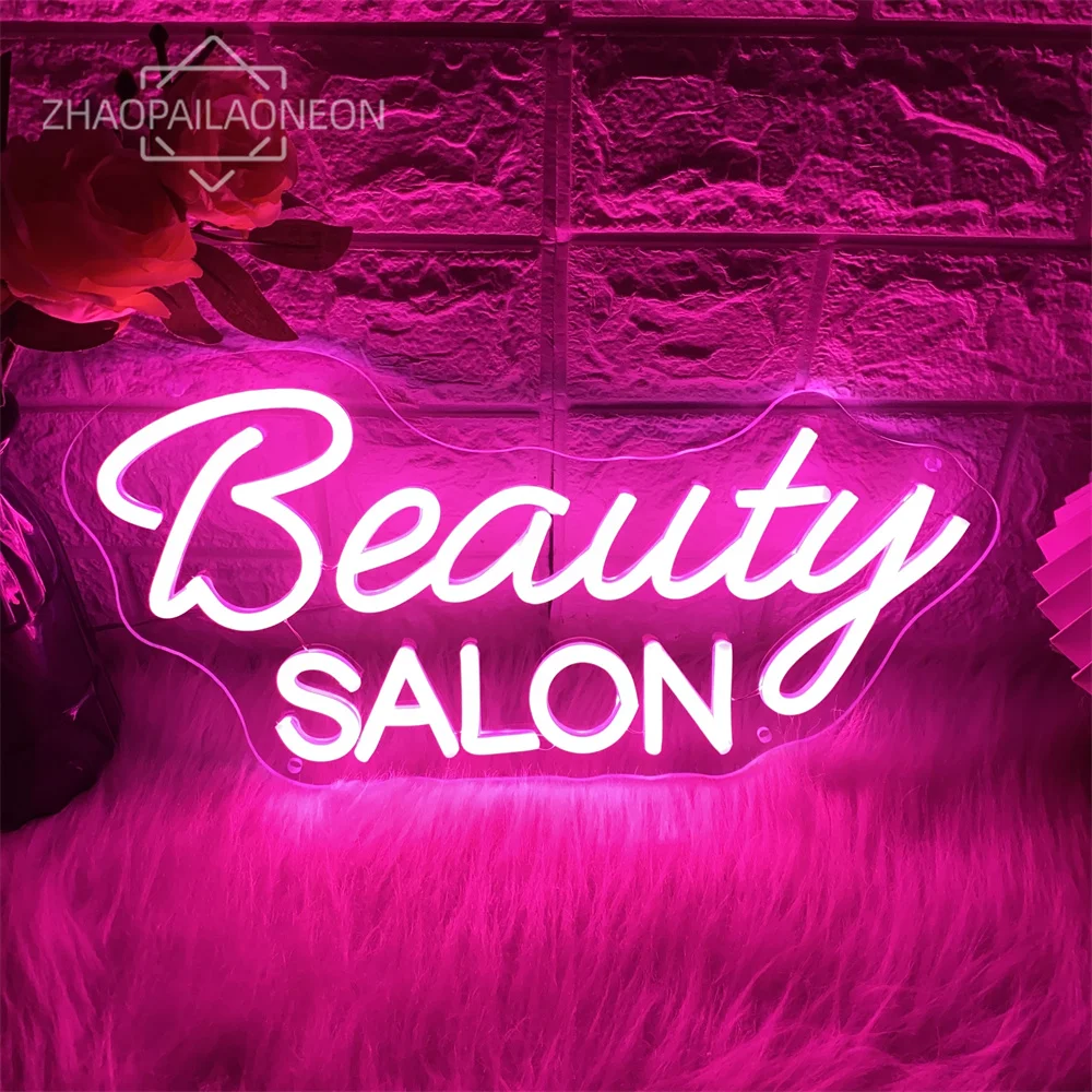 Imagem -01 - Luzes Led de Néon de Salão Unhas de Beleza Quarto de Cabelo Wall Art Decor Usb Manicure Estúdio Sinais de Negócio Decoração luzes led de neon de salao unhas de beleza quarto de cabelo wall art decor usb manicure estudio sinais de negocio decoracao 01