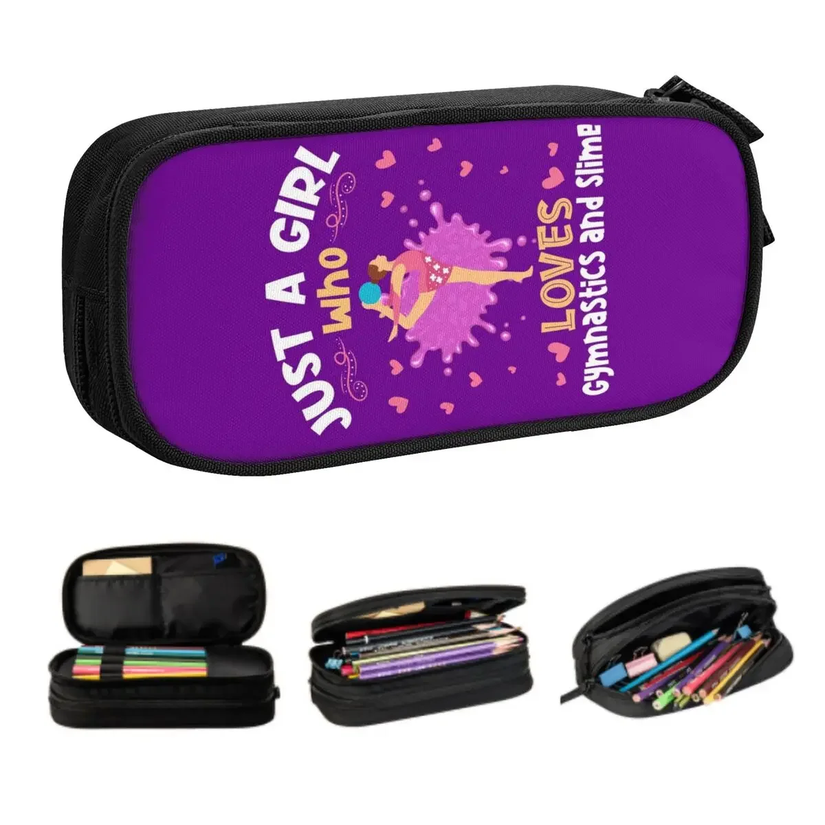 Korean Custom Dance Rhythmic Gymnastics Pencil Cases for Boys Gilrs Large Capacity Pen Box Bag Stationery