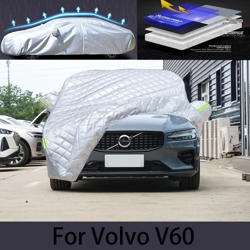 

For Volvo V60 Car hail protection cover Auto rain protection scratch protection paint peeling protection car clothing