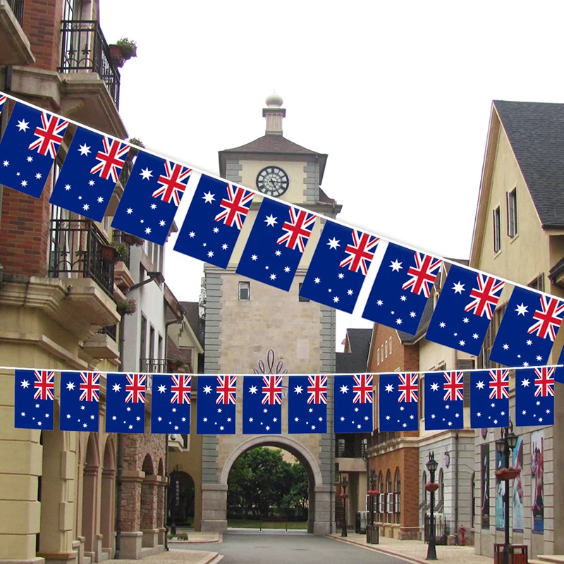 EOODLOVE Flag Australian Flag 20 Faces 14cmx21cm Polyester High Quality Indoor and Outdoor Australian Decorative Flag