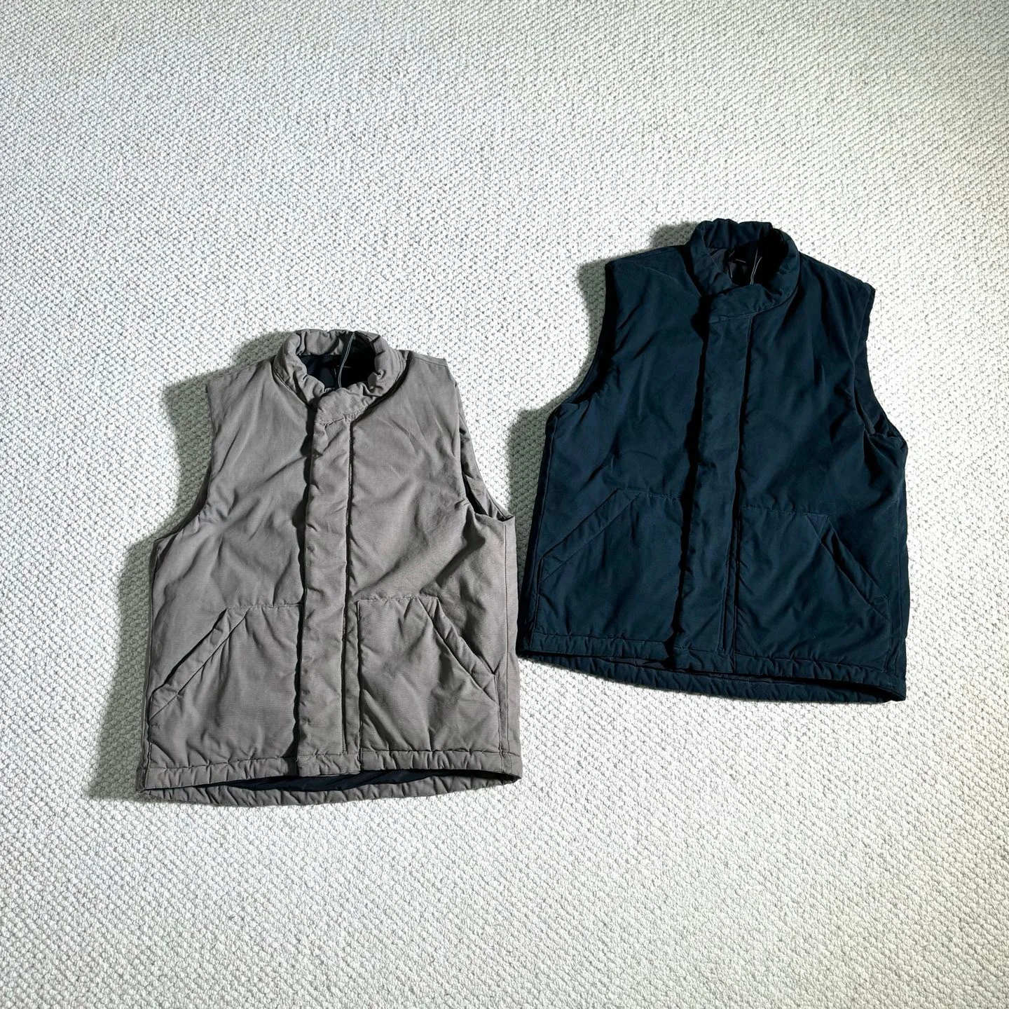 

N.HOOLYWOOD stand-up collar dyed washed padded vest