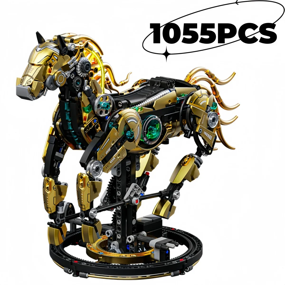 

1055PCS Creative MOC Technical Mechanical Horse DIY Building Blocks Bricks STEM Educational Toy Kit for Adults Kids Gifts
