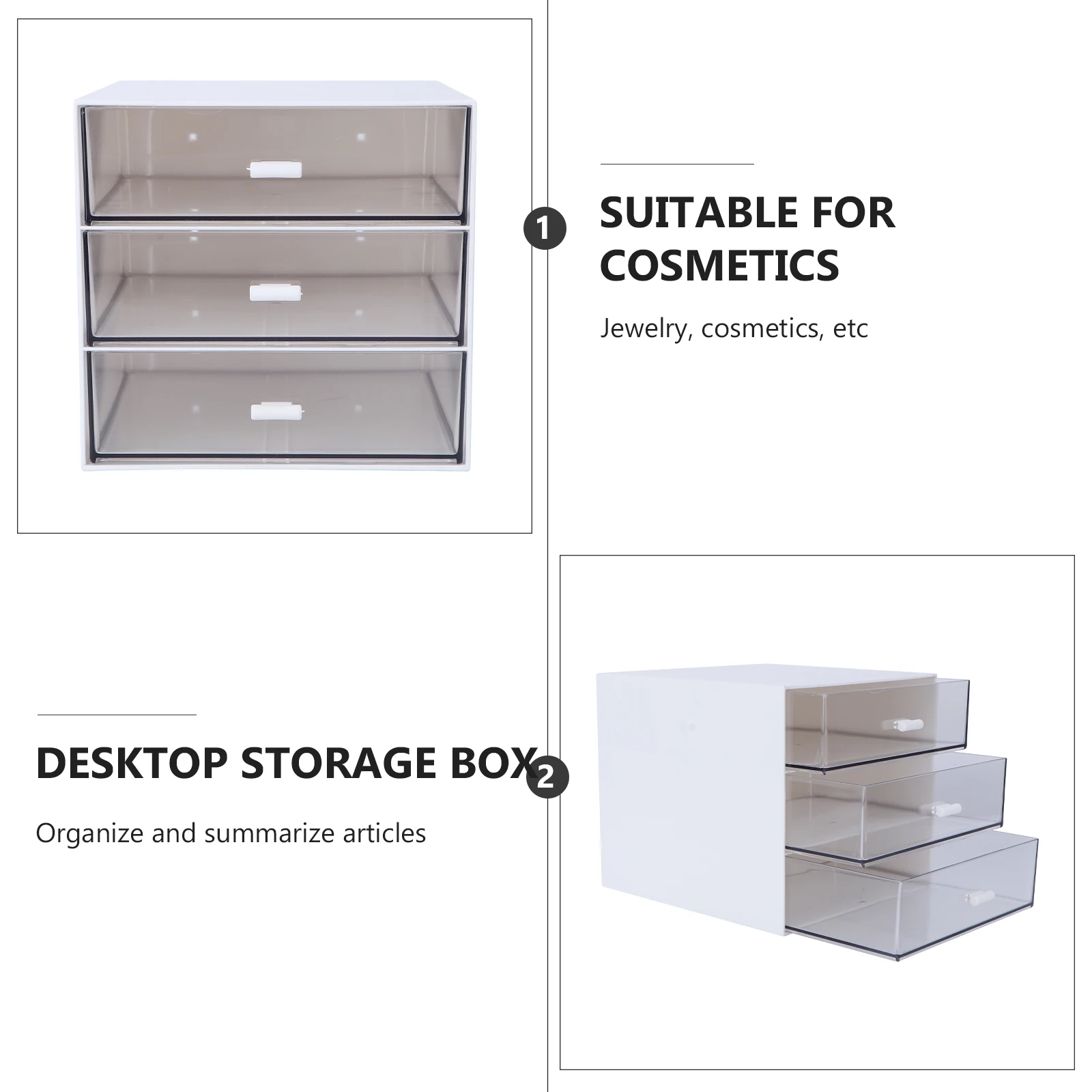 

Multipurpose Storage Box Compact Drawer ganizer 4 Layers Cosmetics Rack PP Material Sturdy Desktop Container