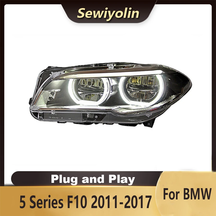 For BMW 5 Series 520 523 525 F10 2011-2017 Car Accessories Animation Headlight LED Lamp DRL Signal Automotive Plug And Play