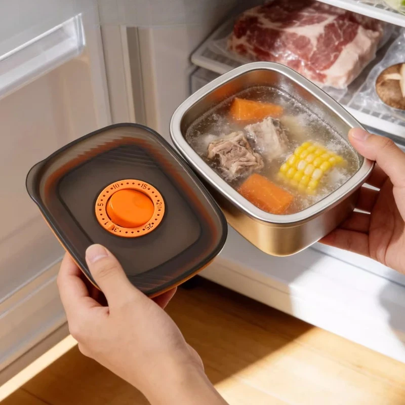 LMM complementary food stainless steel square frozen soup packing box multi-functional heating fresh-keeping box