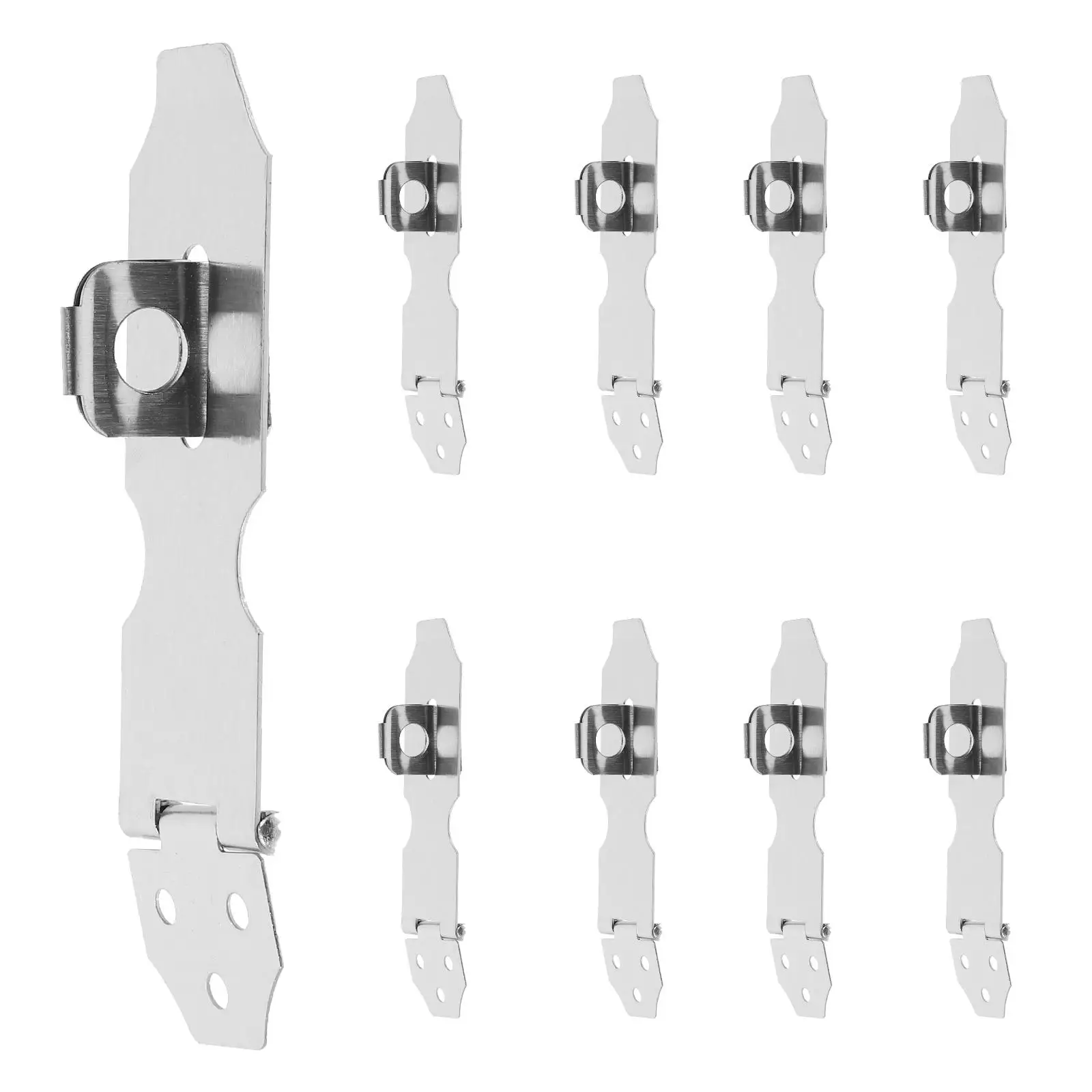 

8 Pcs Latches Hardware Door Hasp Padlock Shed Gate Heavy Duty Barn Locks and Surface Mounted