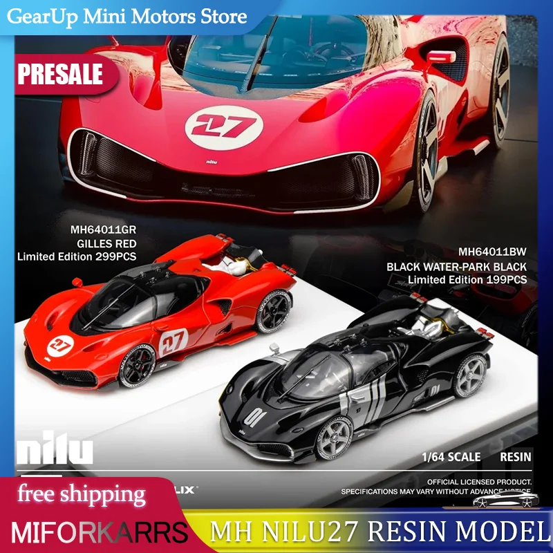 

New In Stock Motorhelix Mh 1:64 Nilu27 Resin Miniature Car Model Nilu27 Supercar Limited Edition 199pcs Model Toys Kids Gift