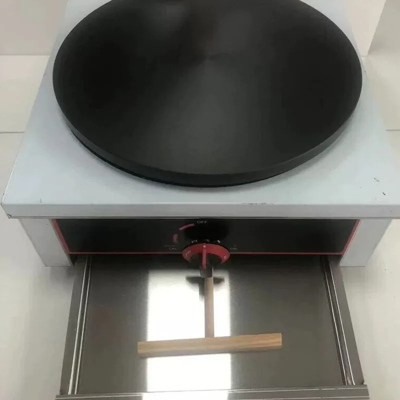 Dual Independent Flame Control Gas Crepe Maker Double Non-Stick Round Plate Commercial LPG Pancake Griddle