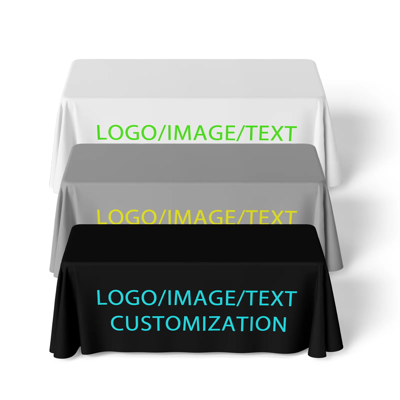 Mantel personalizado para eventos de ferias comerciales impreso de 4 pies, 6 pies y 8 pies, cubierta de tela con estampado floral, fiesta de boda familiar, banque al aire libre