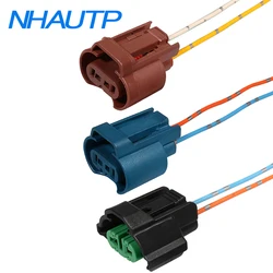 NHAUTP-Cablagem Cable, Fêmea Plug Adaptador Base, Conector de soquete, 9005, 9006, H8, H11, HB3, HB4, Original, 1 Par